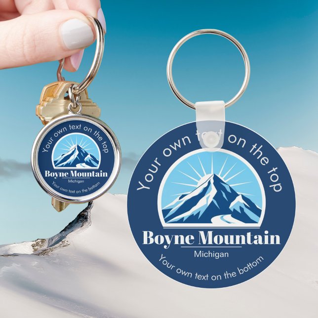 Boyne Mountain Michigan ski resort gift  Key Ring (Creator Uploaded)