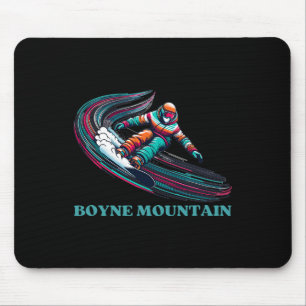 Boyne Mountain Michigan Snowboarding Mouse Mat