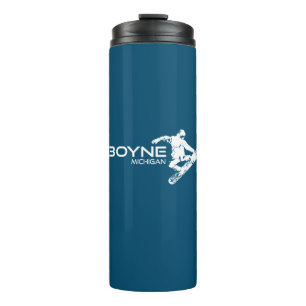 Boyne Mountain Resort Michigan Snowboarder Thermal Tumbler