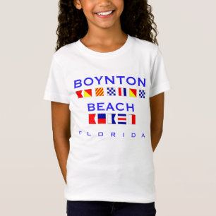 Boynton Beach, FL - Nautical Flag Spelling T-Shirt