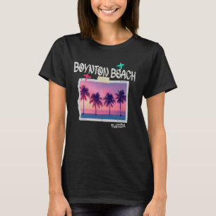 Boynton Beach Florida Retro Surfer Vintage Beach T-Shirt
