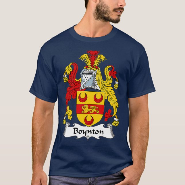 Boynton Coat of Arms  Family Crest T-Shirt (Front)