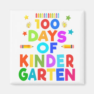 Boys 100 Days Of Kindergarten Celebration Kids Gif Magnet