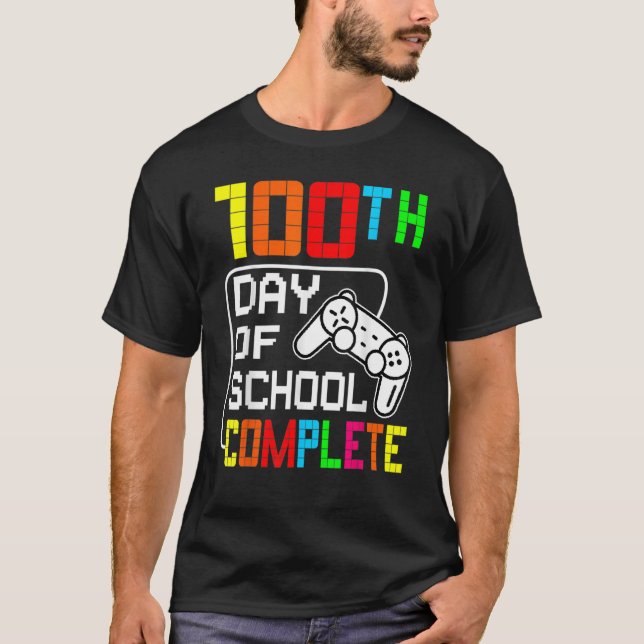 Boys 100th Day Of School Complete Video Game Stude T-Shirt (Front)
