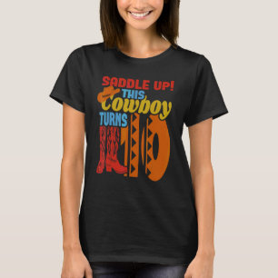 Boys 10 Year Old Birthday Party This Cowboy Turns  T-Shirt