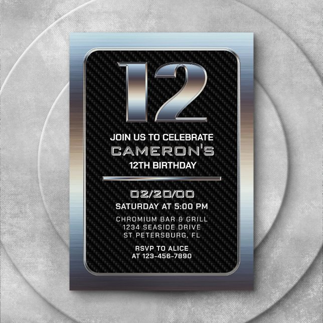 Boy's 12th Birthday Invitation (Creator Uploaded)