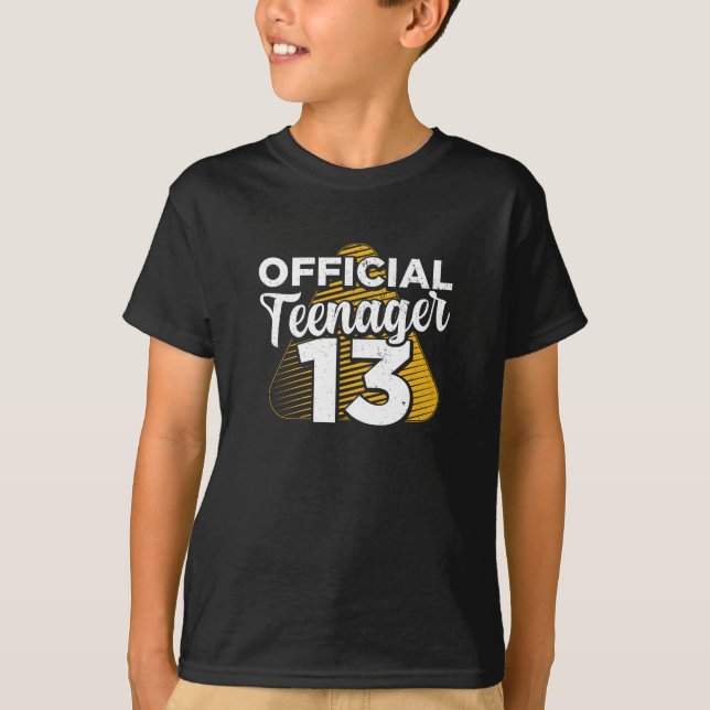 Boys 13th Birthday Official Teenager T-Shirt (Front)