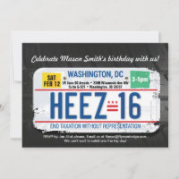 Boy's 16th Washington DC License Invite