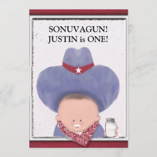 Boy's 1st Birthday Invitations