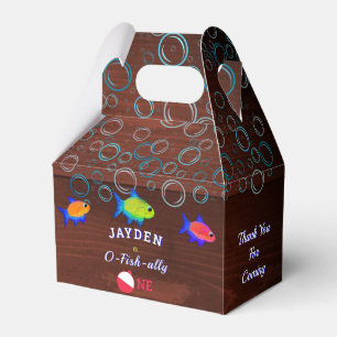 Boys 1st Birthday Little Fisherman O Fishally One  Favour Box