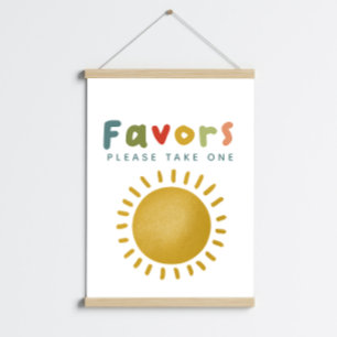 Boys 1st Trip Around The Sun Favour Sign 