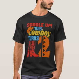 Boys 2 Years Old Birthday Party This Cowboy Turns T-Shirt