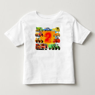 Boy's 2nd Birthday Construction Truck Toddler T-Shirt