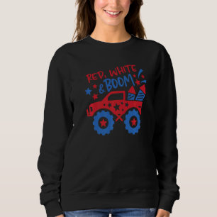 Boy's 4th Of July For Kids Monster Truck Sweatshirt