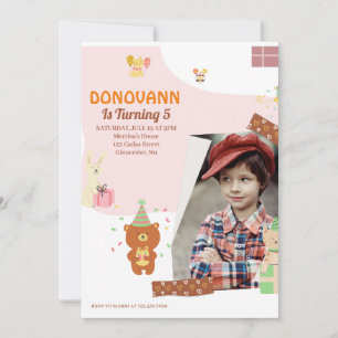 Boys 5st Birthday Party, Primary Colour Cards