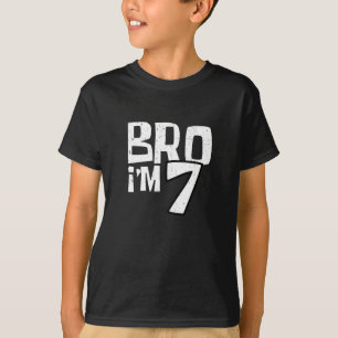 Boys 7th Birthday Bro I Am Seven 2024 T-Shirt