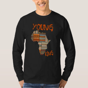 Boys African Attire Kente Print Little Kids Young  T-Shirt