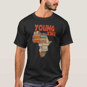 Boys African Attire Kente Print Little Kids Young T-Shirt