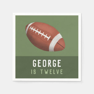 Boys American Football Kids Birthday Napkin