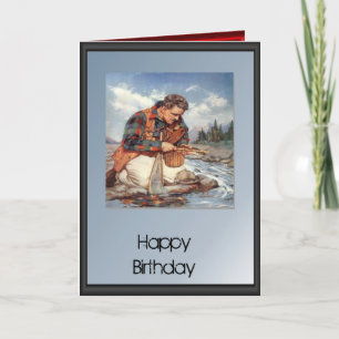 Boys and blokes - Fishing on the river Card