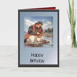 Boys and blokes - Fishing on the river Card