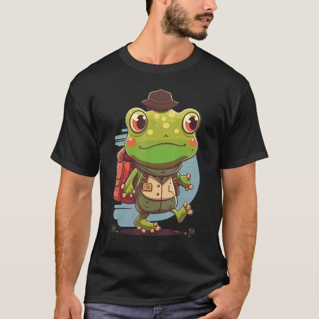 Boys and Girls Frog Animal First day of School T-Shirt (Front)