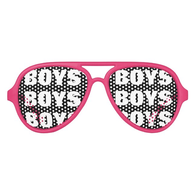 Boys and Girls party shades | Funny pink glasses (Front)