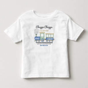 Boy's Any Age Birthday Blue Train Chugga Choo   Toddler T-Shirt