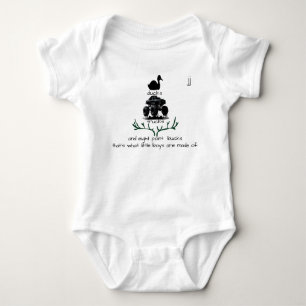"...boys are made of..." Customisable Baby Bodysuit