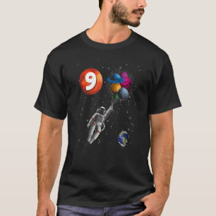 Boys Astronaut 9 Birthday 9 Years Space All T-Shirt
