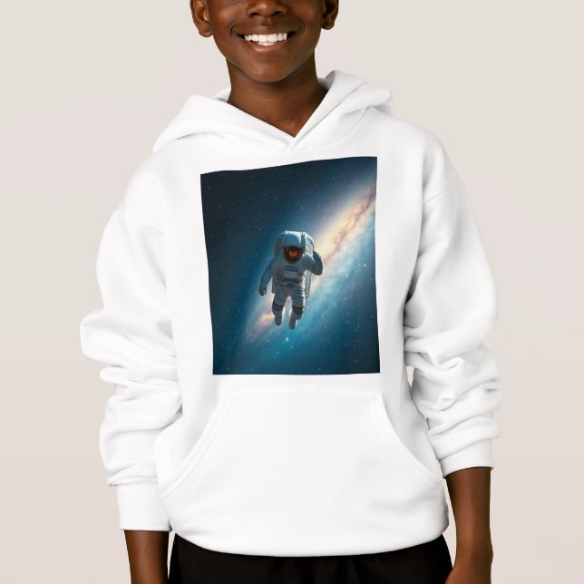 Boys' Astronaut Space Galaxy Pullover Hoodie (Front)