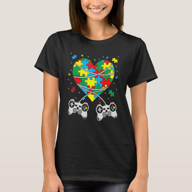 Boys Autism Gift Game Autism Awareness Month Day M T-Shirt (Front)