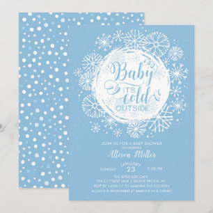 Boys Baby It's Cold Outside Invitation