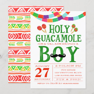 Boy's Baby Shower Fiesta Invitation
