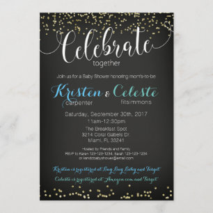 Boys Baby Shower Invitation combined joint party