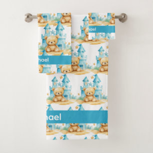 Boy's Baby & Toddler Bath Towel Set   Custom Name