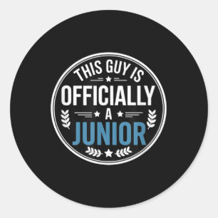 Boys Back To School 2025 11th Grade First Day A Ju Classic Round Sticker