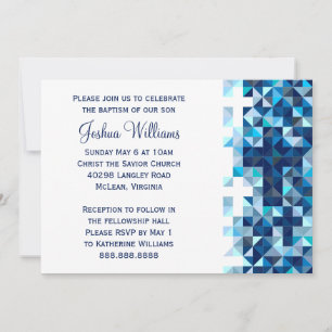Boys Baptism Baby Dedication First Holy Communion Invitation