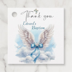 Boys Baptism Blue Cloud  Favour Tags