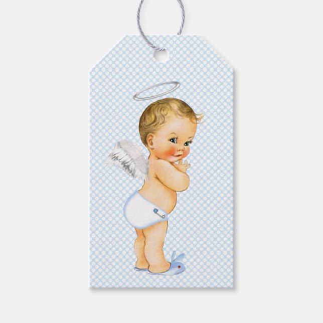 Boys Baptism Gift Tags (Front)