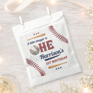 Boys Baseball 1st Birthday Favour Bags