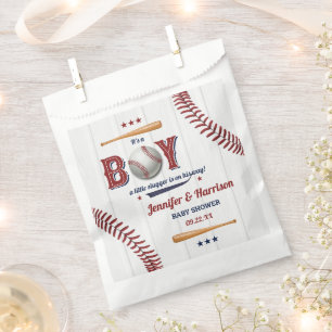 Boys Baseball Baby Shower Favour Bags