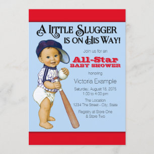 Boys Baseball Baby Shower Invitation