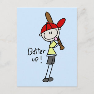 Boys Baseball Batter Up Tshirts and Gifts Postcard