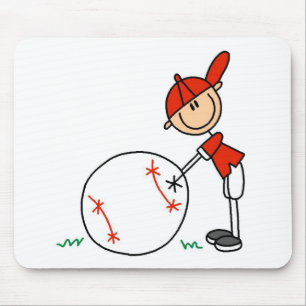 Boys Baseball Customise Mouse Mat