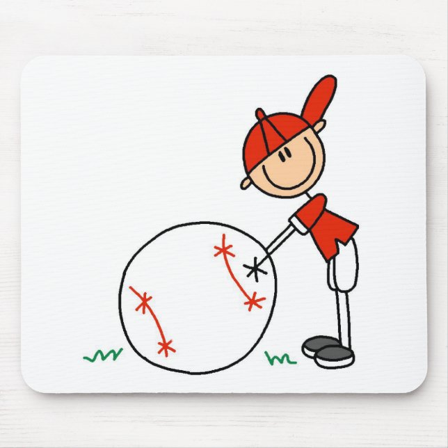 Boys Baseball Customise Mouse Mat (Front)
