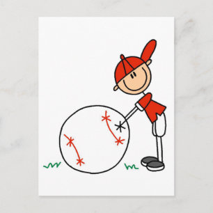 Boys Baseball Customise Tshirts and Gifts Postcard