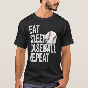Boys Baseball Eat Sleep Baseball Repeat Kid Girls T-Shirt