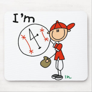 Boy's Baseball I'm 4 Tshirts and Gifts Mouse Mat