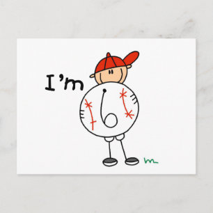 Boy's Baseball I'm 6 Tshirts and Gifts Postcard